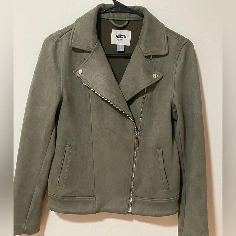 Old Navy Olive Green Women's Moto Jacket XS